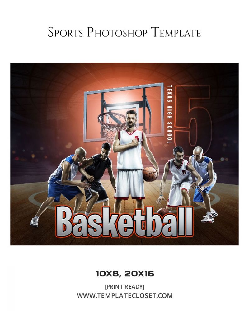 Basketball Team Activity Photography Template
