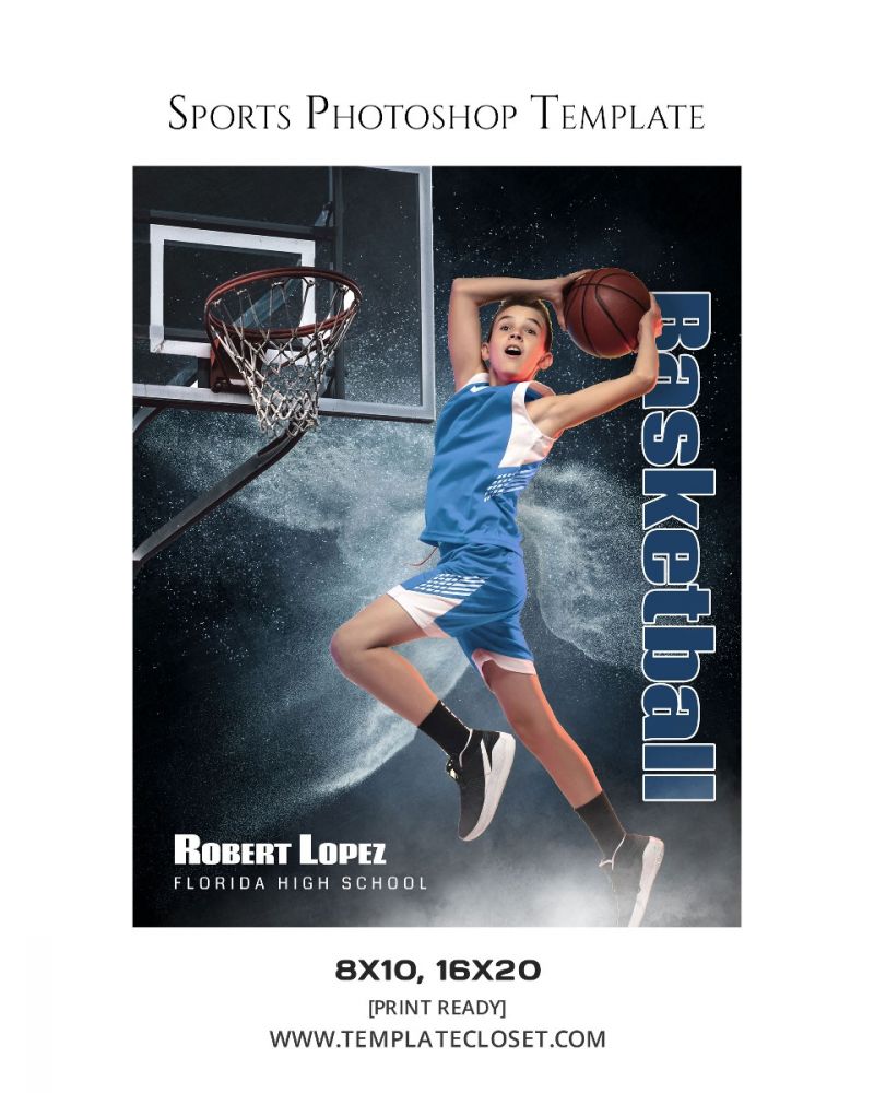Robert Lopez - Basketball Photoshop Template