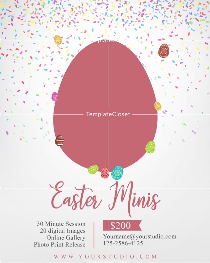Easter Minis Kid Digital Photo Backdrop Poster