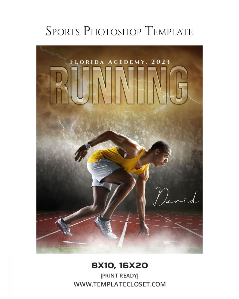 Running Florida Academy Sports Photography Template