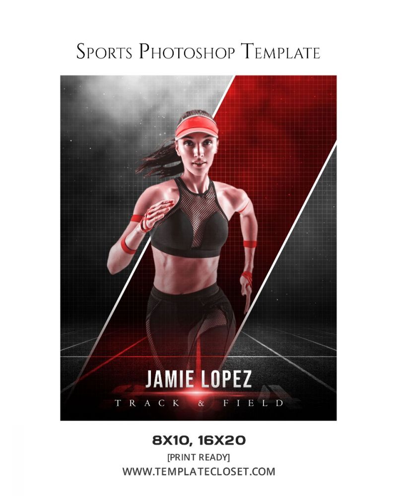 Track and Field Sports Photoshop Template