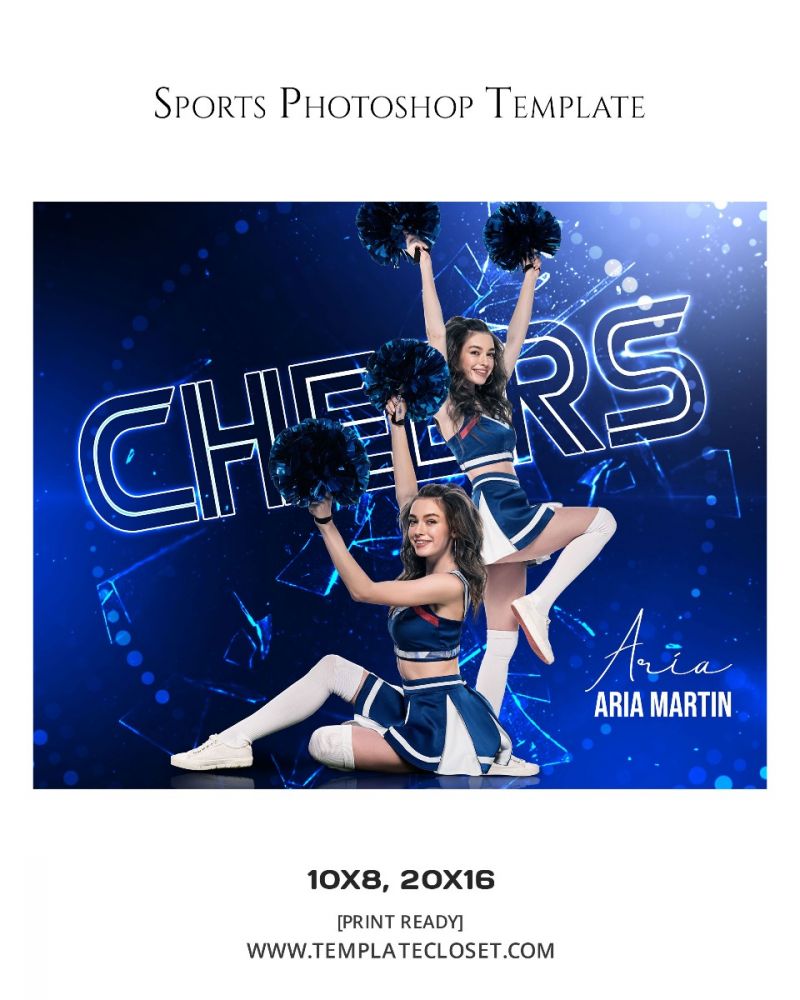 Print Ready Cheerleader Sports Template