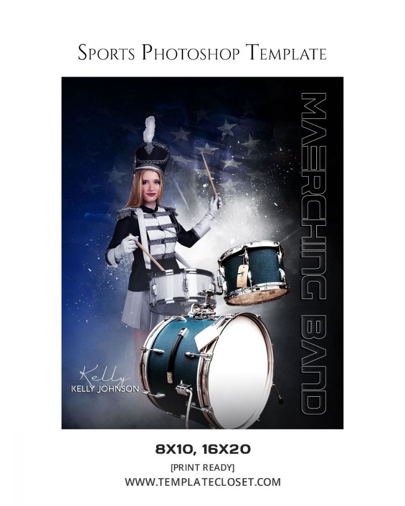 Marching Band Print Ready Sports Photography Poster