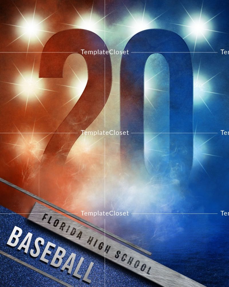 Baseball Light Effect Print Ready Digital Poster