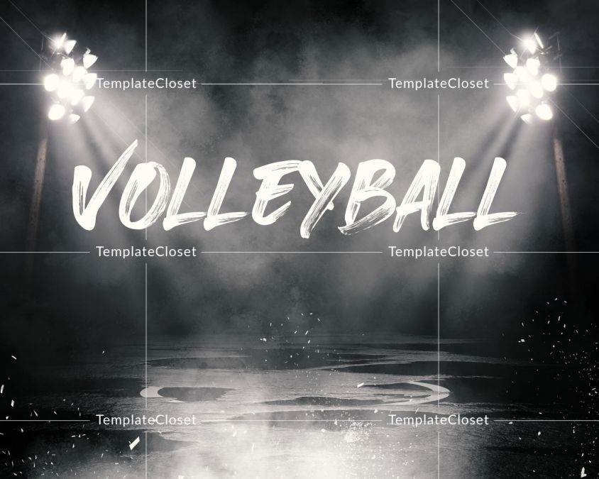 Volleyball Sports Customized Photoshop Template