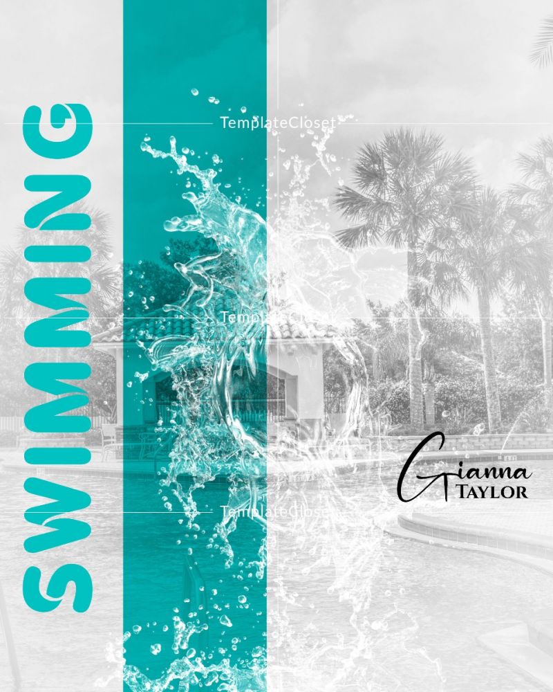 Senior Swimming Sports Photography Template
