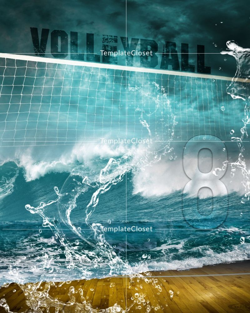Senior Volleyball Sport Photoshop Template