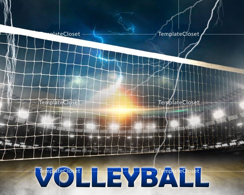 Fully Customized Volleyball Sports Photoshop Template