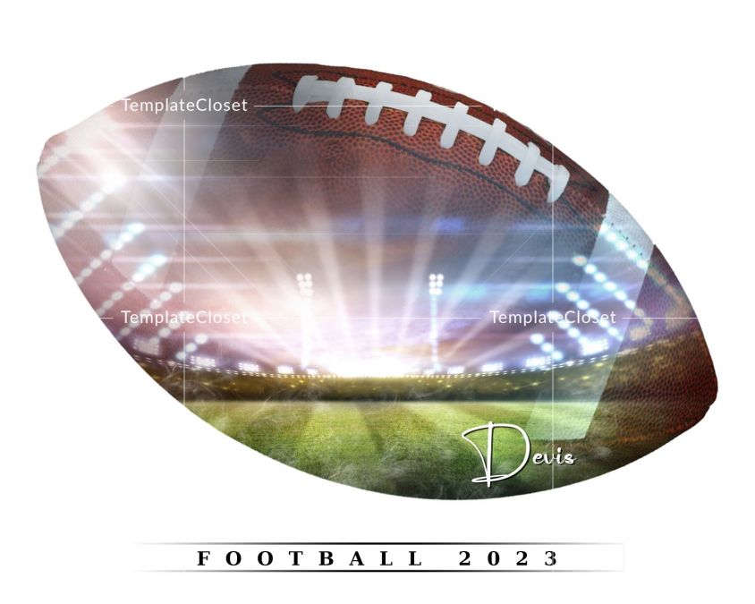 2023 Football Print Ready Sports Photoshop Template