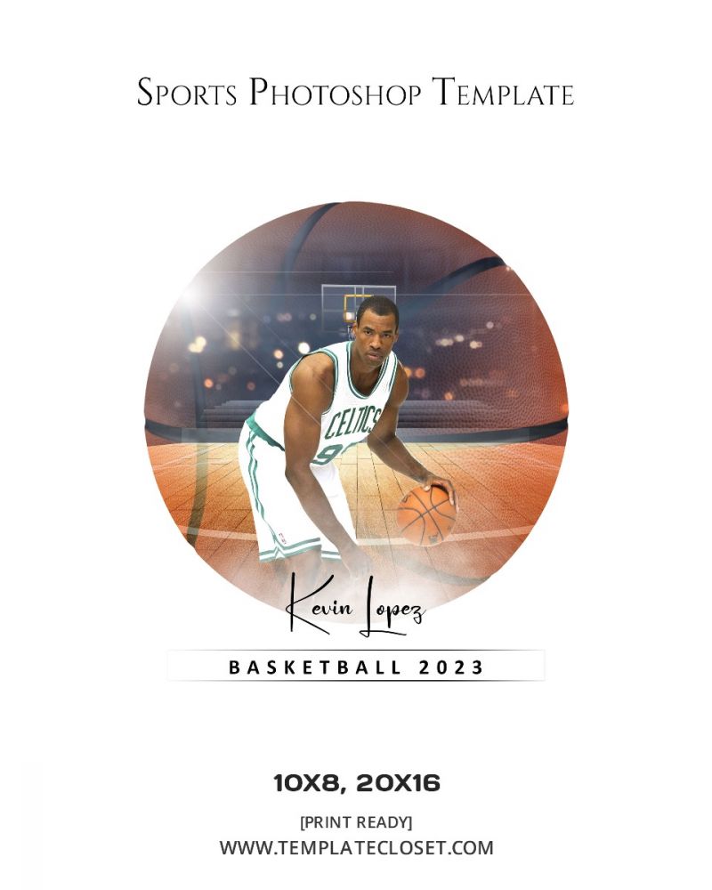 Basketball Sports Photography Print Photoshop Template