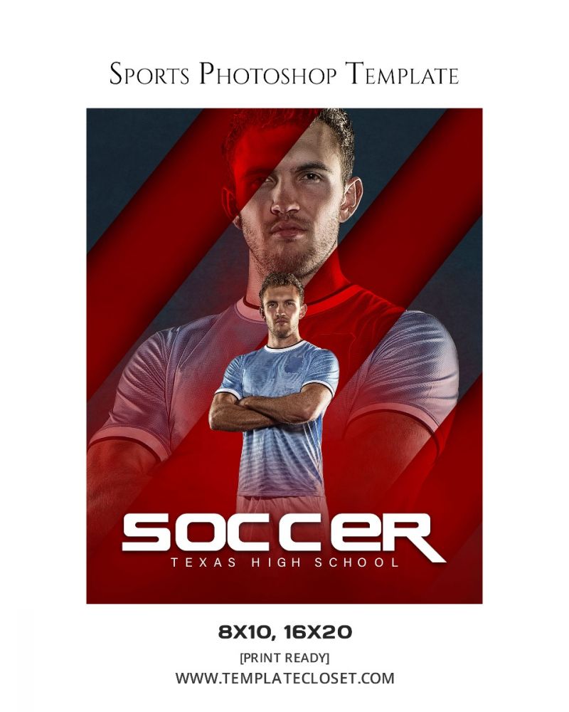 Soccer Memory Mate Print Ready Sports Photoshop Template