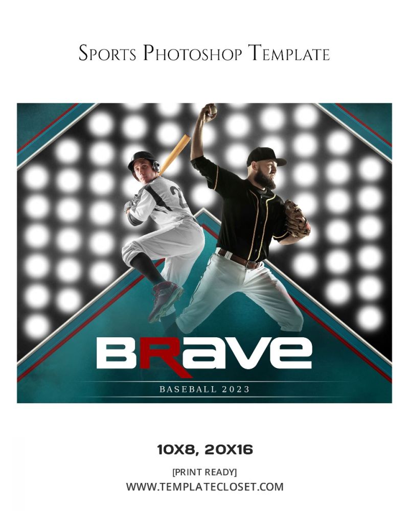 Brave Baseball 2023 Sports Template