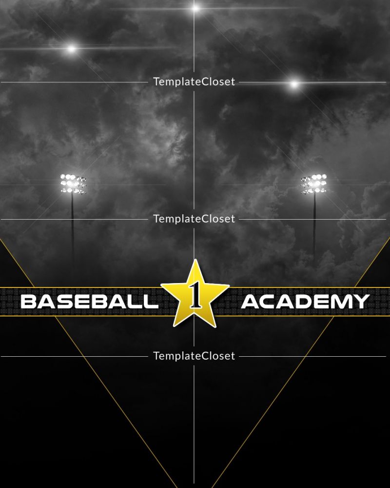 Baseball Academy Print Ready Photoshop Template