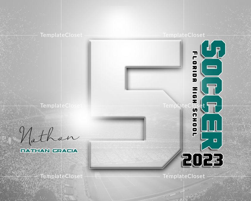 Soccer Signature Effect Sports photoshop Template