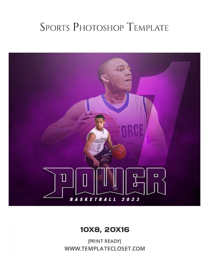 Basketball Power Sports Photography Poster