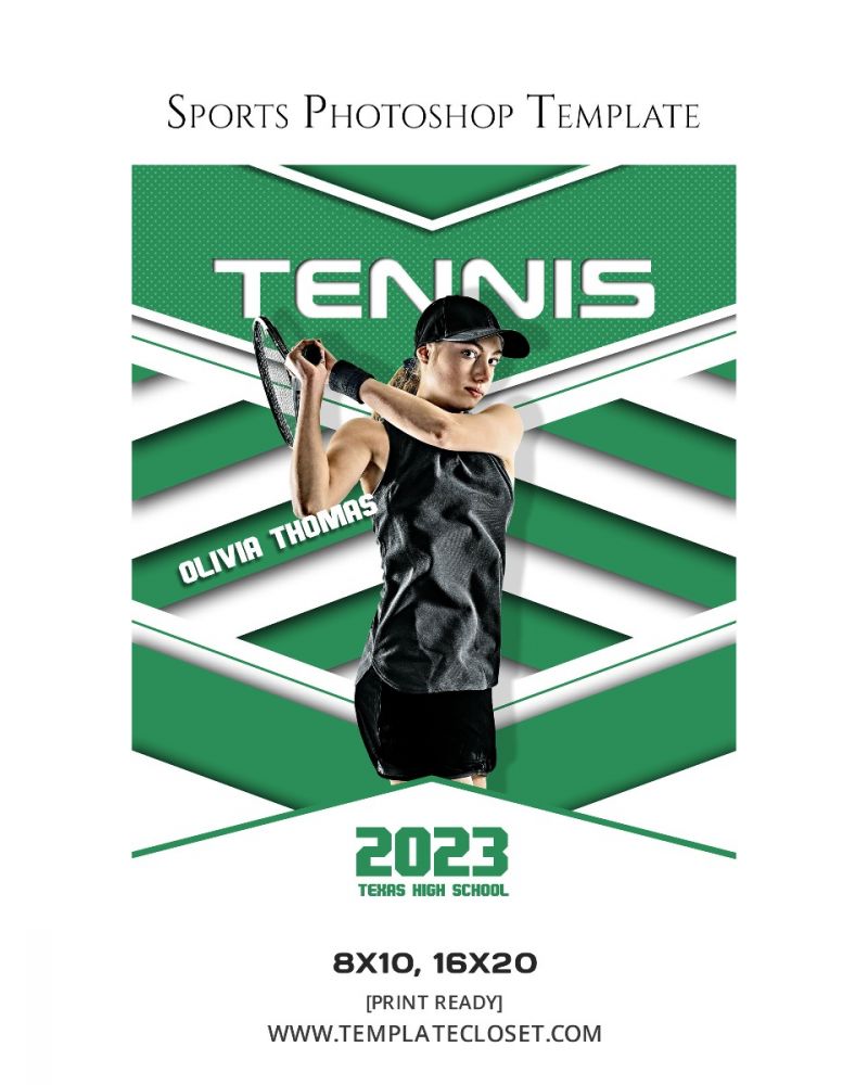 Tennis Sports Customized Photoshop Template