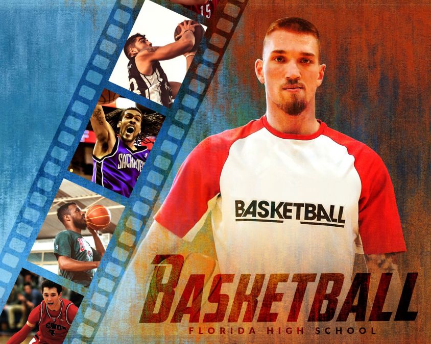 Basketball Cinema Series Photography Template