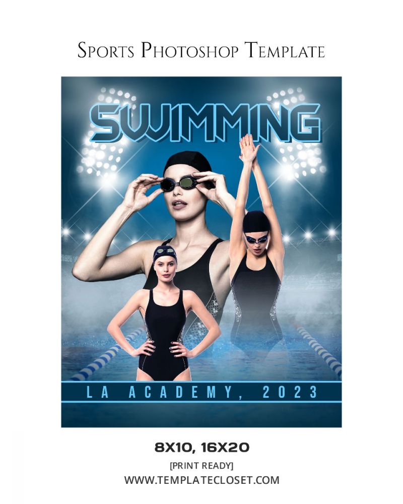 Swimming Memory Mate Sports Customized Template