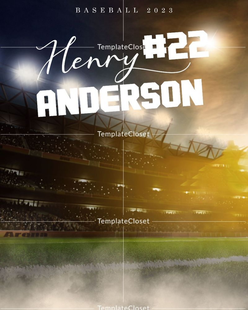 2023 Baseball Enliven Effect customized Photoshop Template