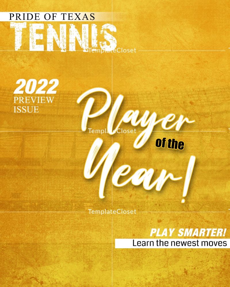 Tennis Sports Magazine Ready Template
