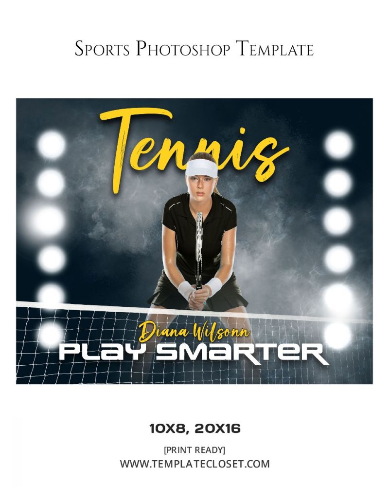 Tennis Sports Customized Photoshop Template