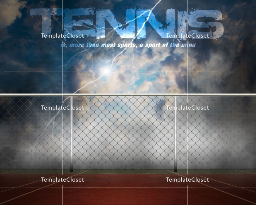 Tennis Print Ready Photoshop Photography Template