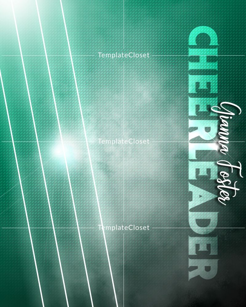 Customized Cheerleader Green Effect Sports Photoshop Poster