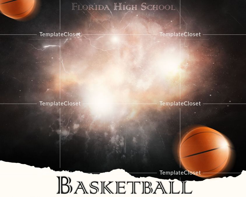 Basketball Florida High School Photoshop Template