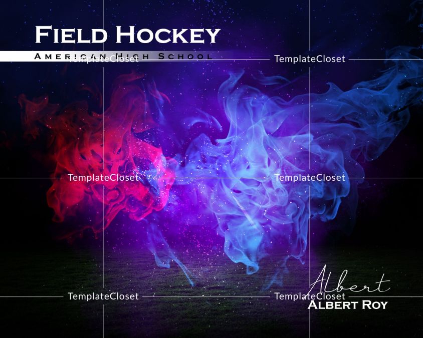Best Field Hockey Color Effect Print Ready Photoshop Template