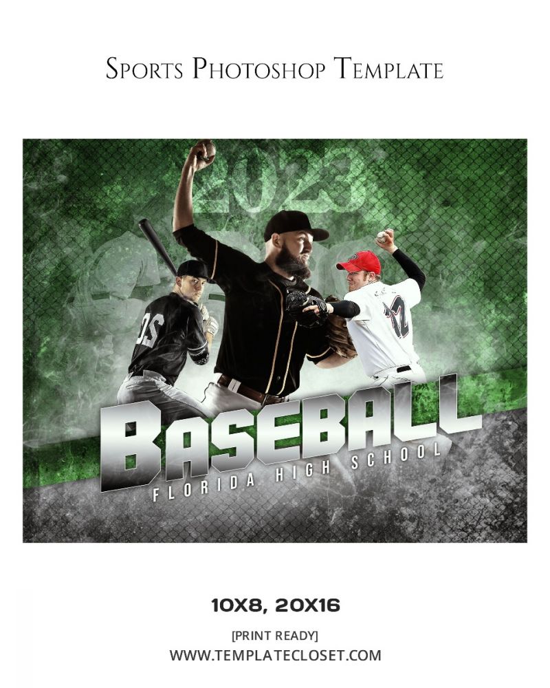Baseball Print Ready Sports 2023 Photography Template