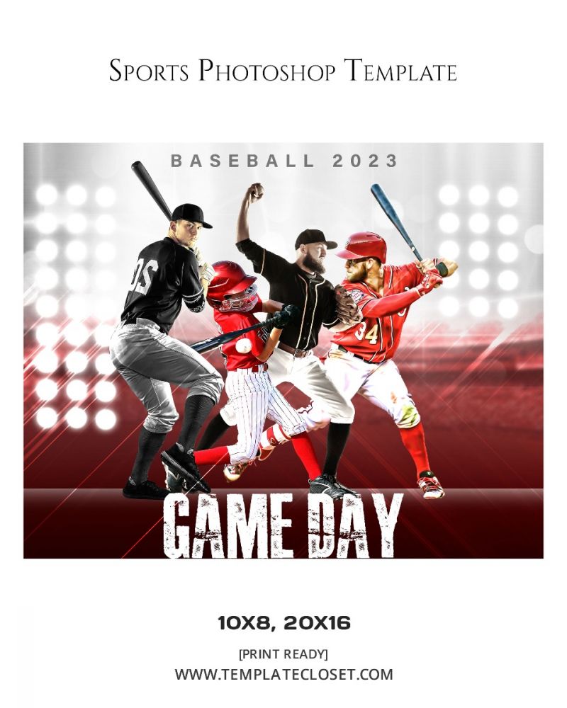 Baseball - Game Day Sports Photography Template
