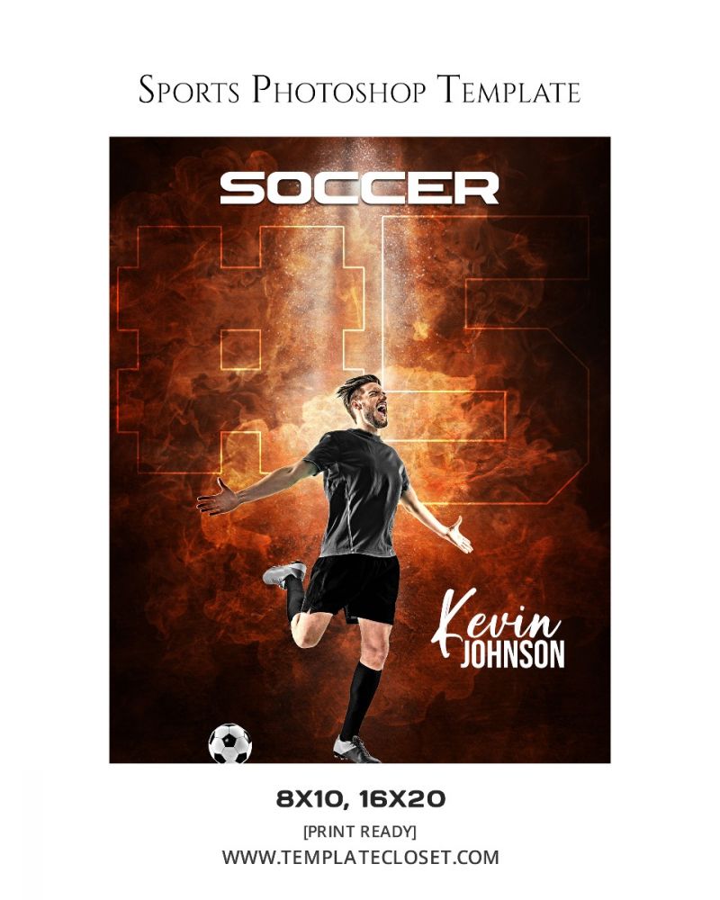 Kevin Johnson - Soccer Sports Print Ready Photography Template