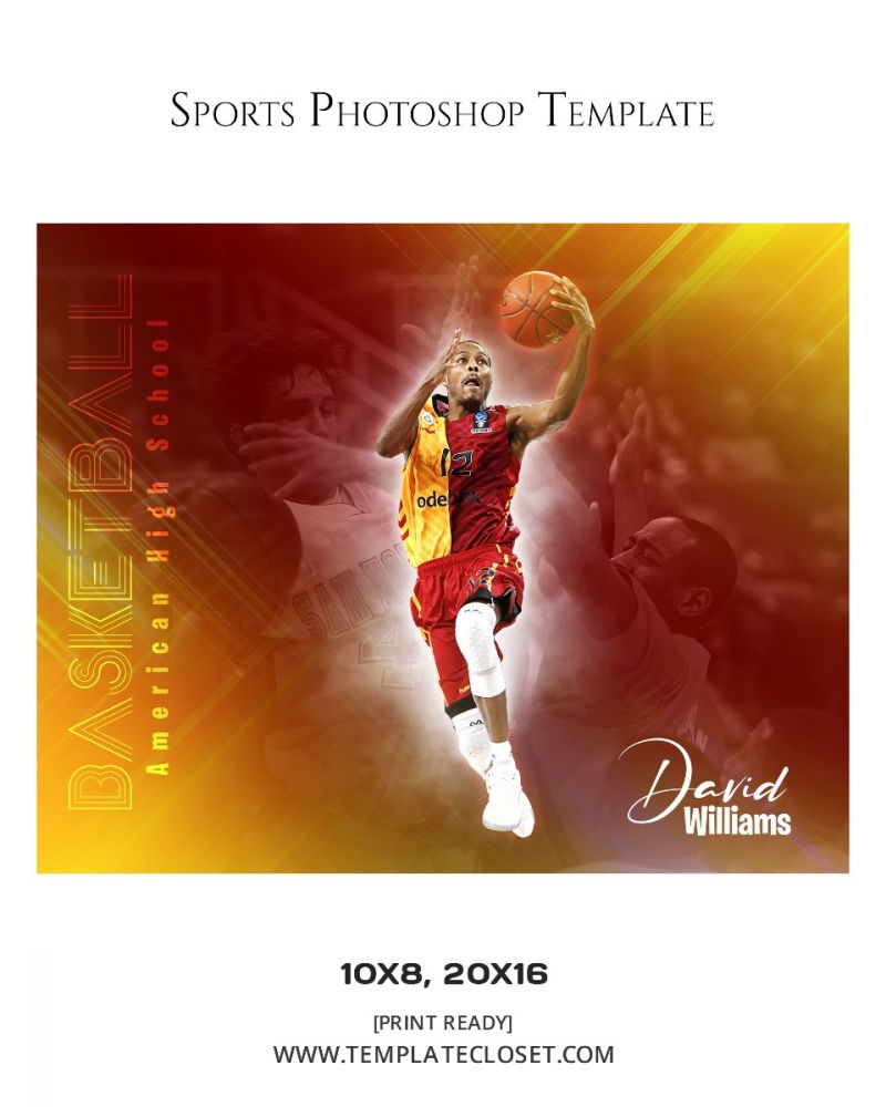 David Williams - Basketball Team Print Ready Template