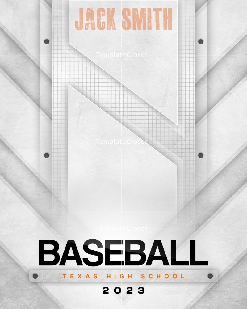 Jack Smith - Baseball Customized Sports Photoshop Template