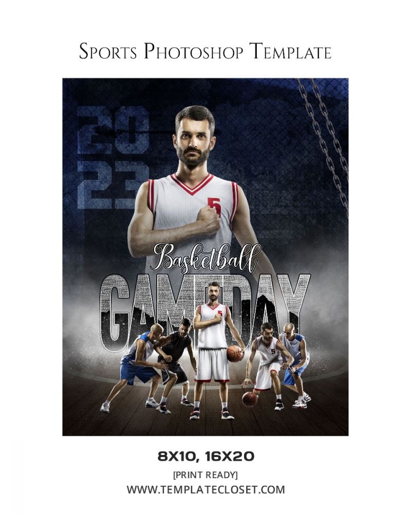 Gameday - Basketball Team Photoshop Photography Template