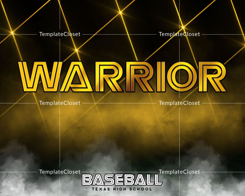 Baseball Warrior Team Photoshop Template