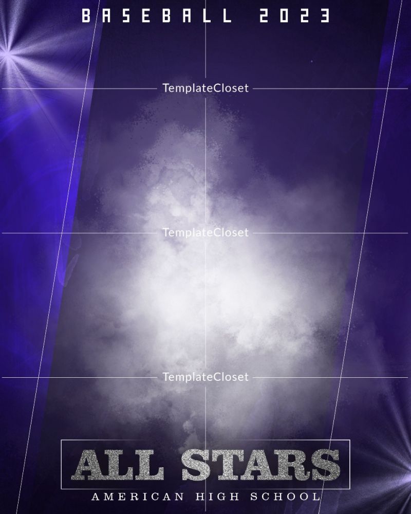 All Stars Of Baseball Sports Enliven Effect Template