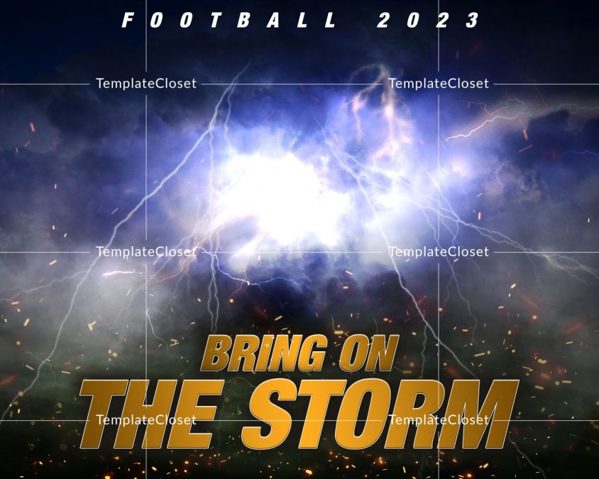 Football The Storm Effect Sports Photoshop Layered Template