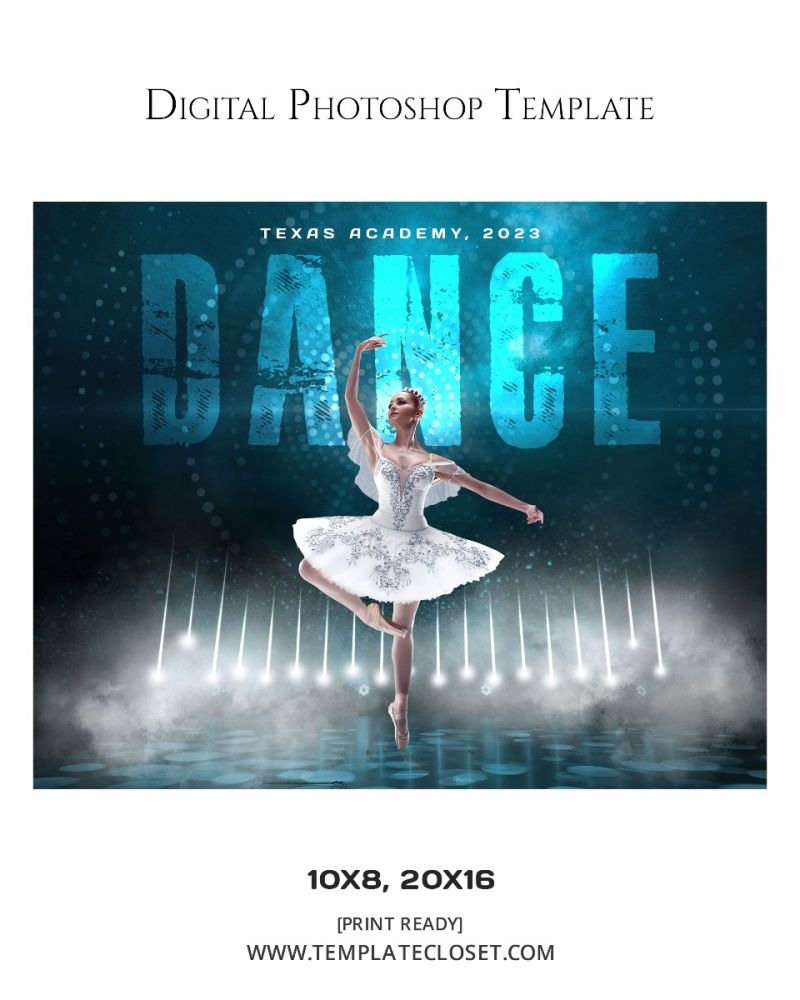 Dance Print Ready Digital Layered Template