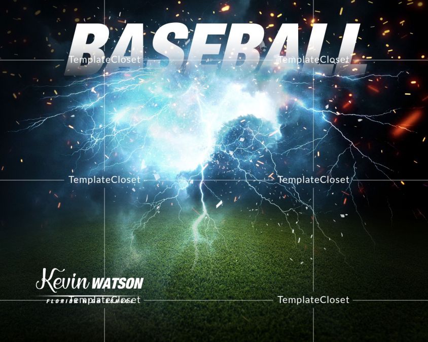 Kevin Watson - Baseball Strom Effect Sports Layered Template
