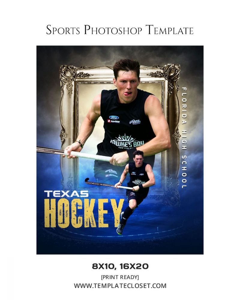 Hockey Memory Mate Sports Photoshop Template