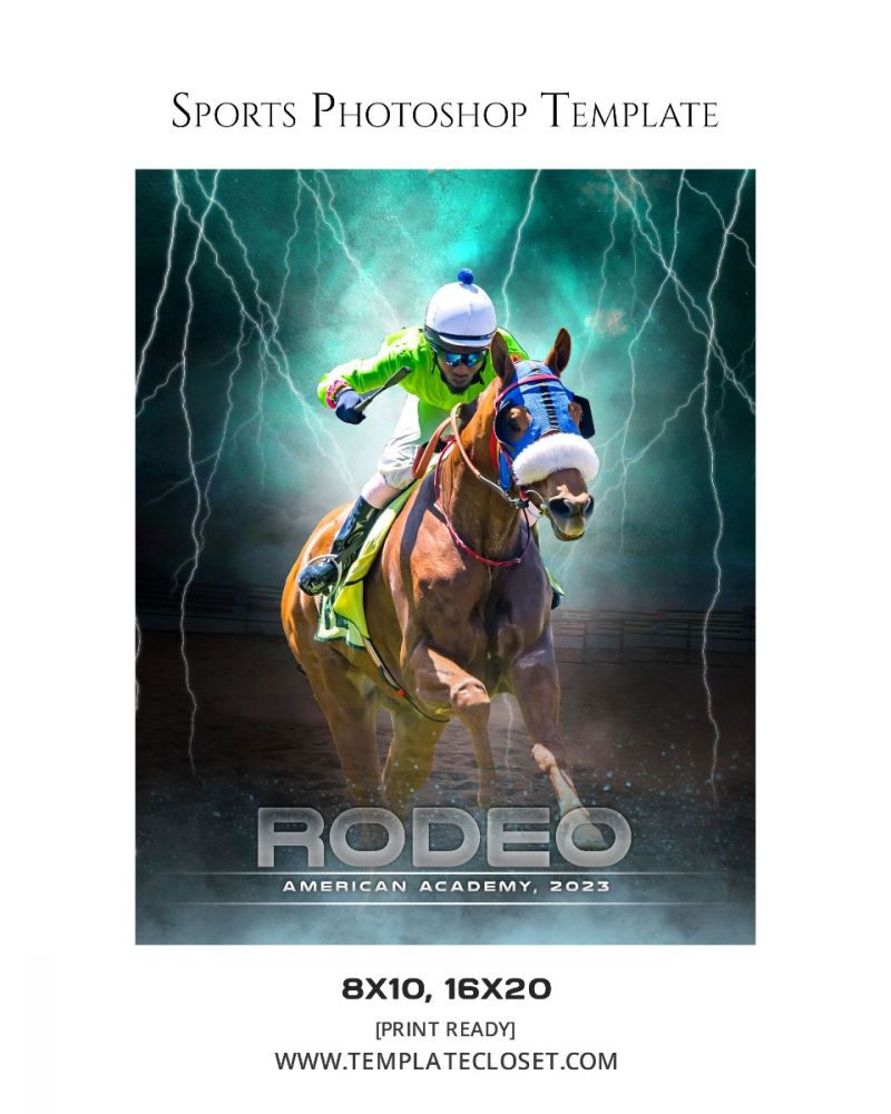 Rodeo Enliven Effect Print Ready Sports Photoshop Poster