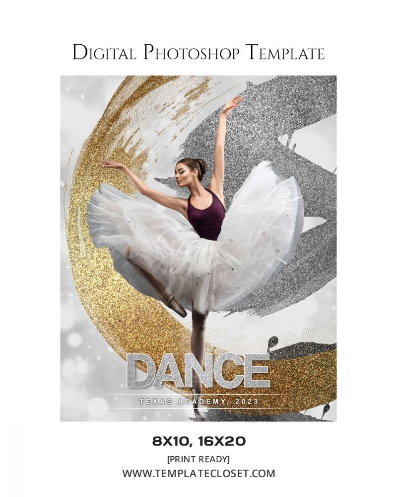 Best Dance Customizable Digital Photoshop Template