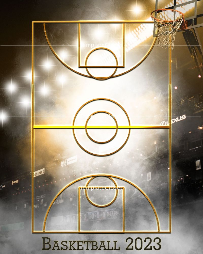 Basketball Of The Year Photoshop Layered Template
