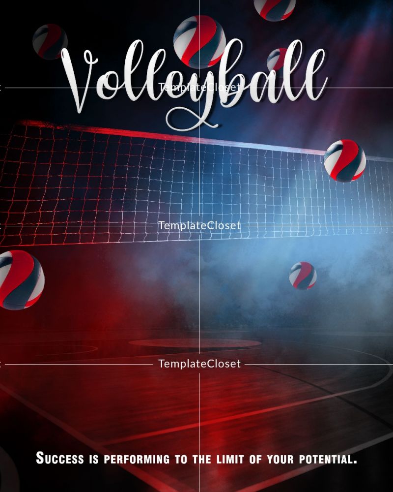 Volleyball Customized Sports Photoshop Poster