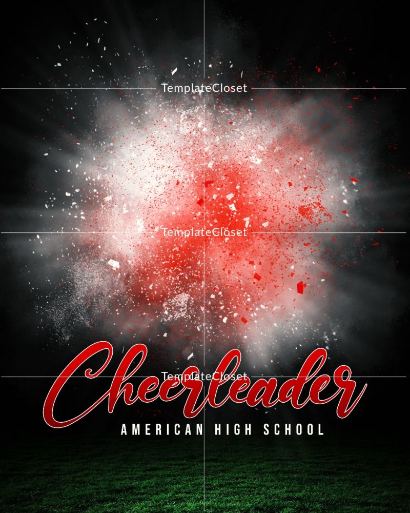 Cheerleader Sparkle Customized Photoshop Poster