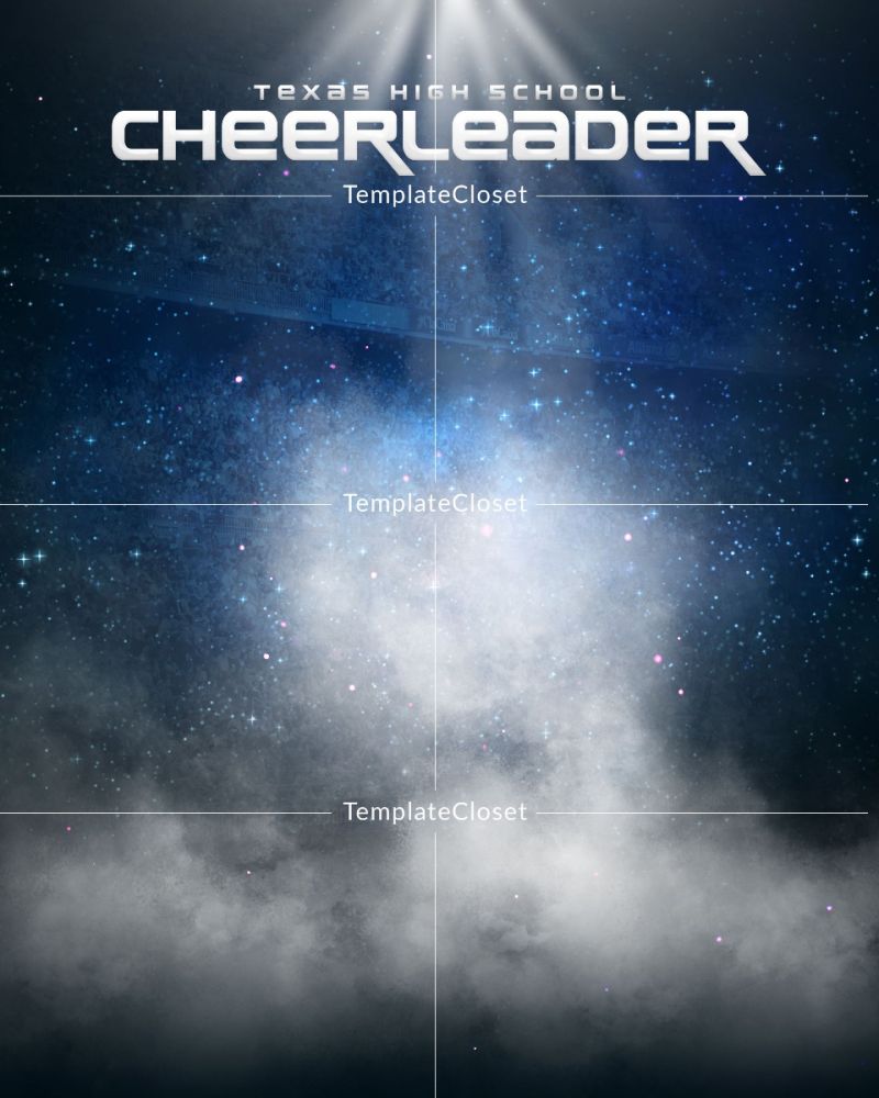Cheerleader Texas High School Sports Photography Template