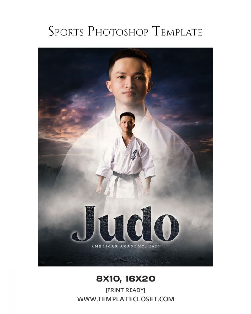 Judo Print Ready Sports Template
