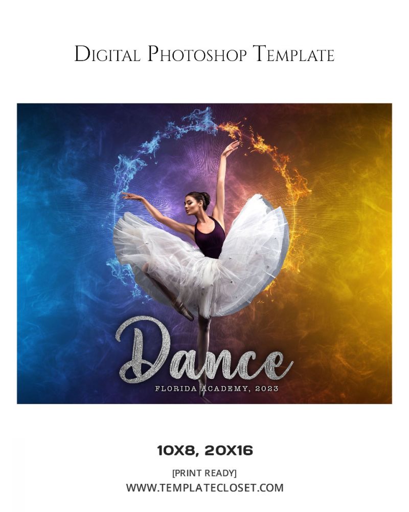 Dance With Best Color Effect Digital Template