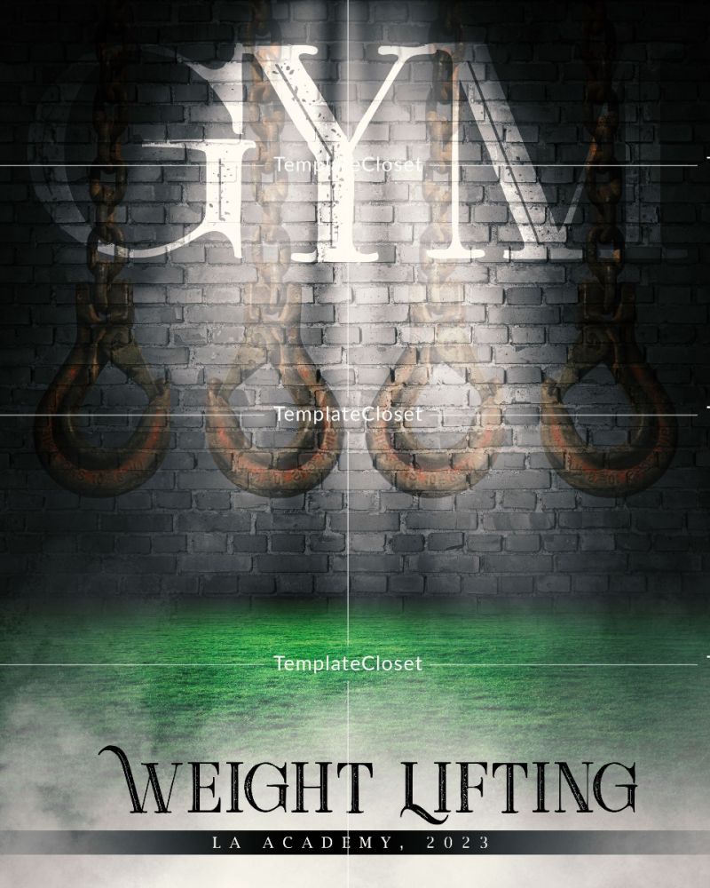 Gym - Weight Lifting Enliven Effect Photoshop Template